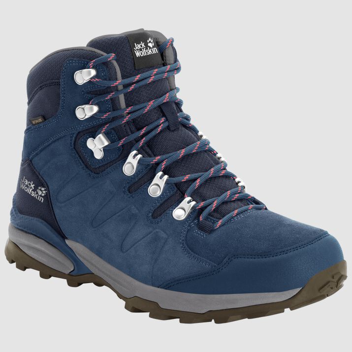 Botas Senderismo Jack Wolfskin Refugio Texapore Mid Mujer Azules Oscuro/Grises Mexico-1486291